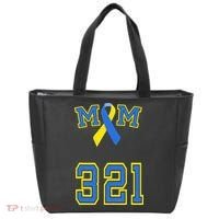 Down Syndrome Awareness Trisomy 21 Mom T 3 21 Month Tote Bag thumb 0