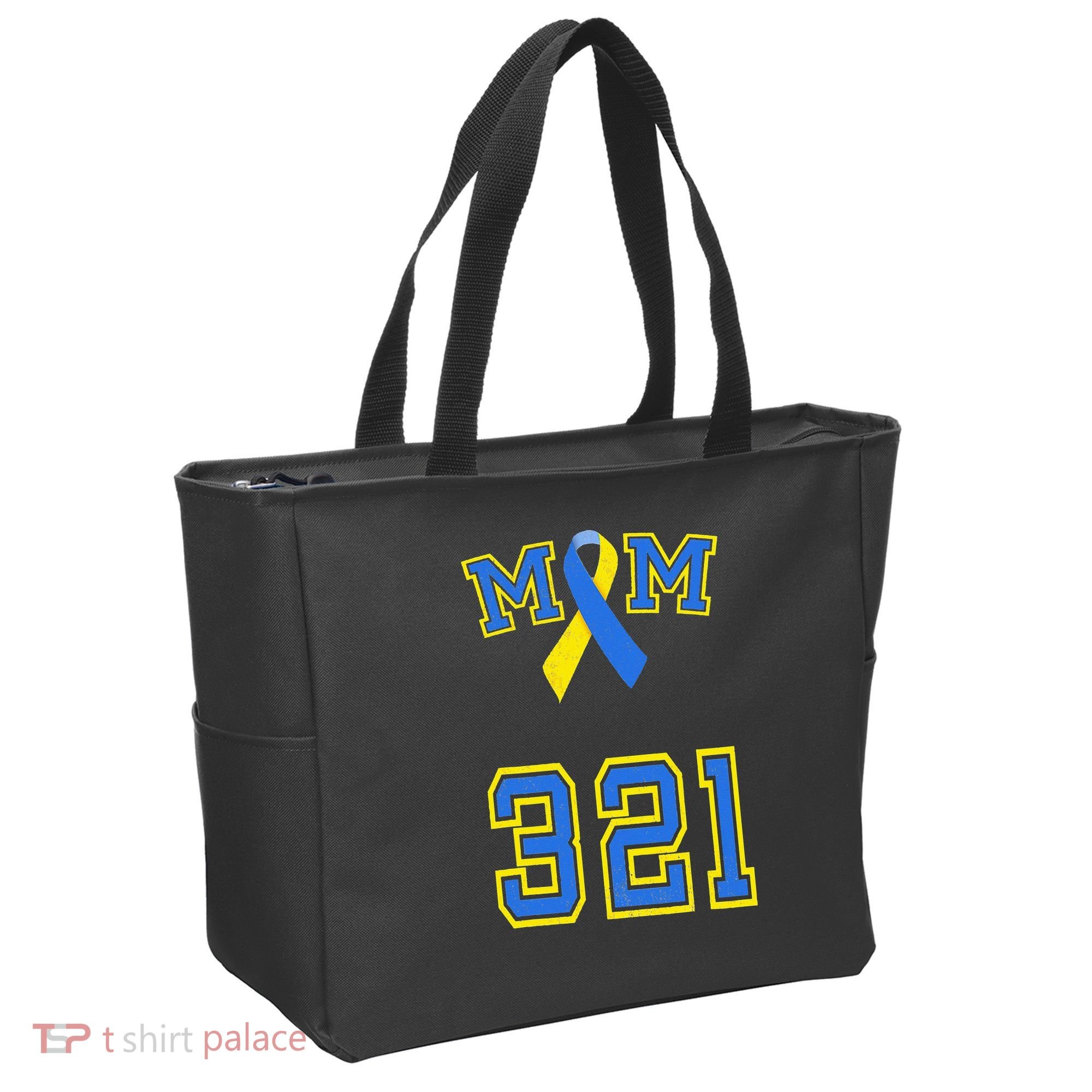Down Syndrome Awareness Trisomy 21 Mom T 3 21 Month Tote Bag