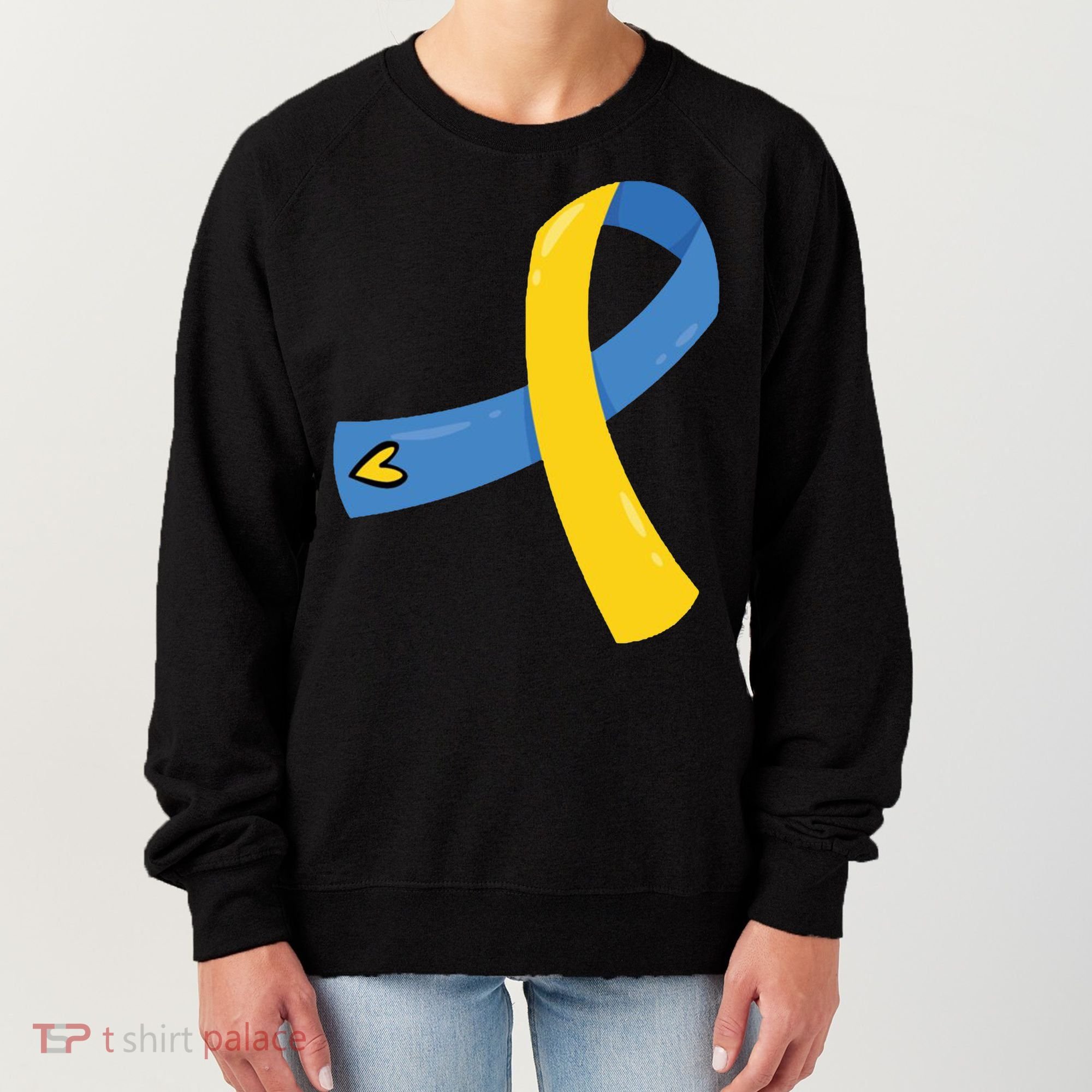 Down Syndrome Awareness Ribbon Women's Sweatshirt