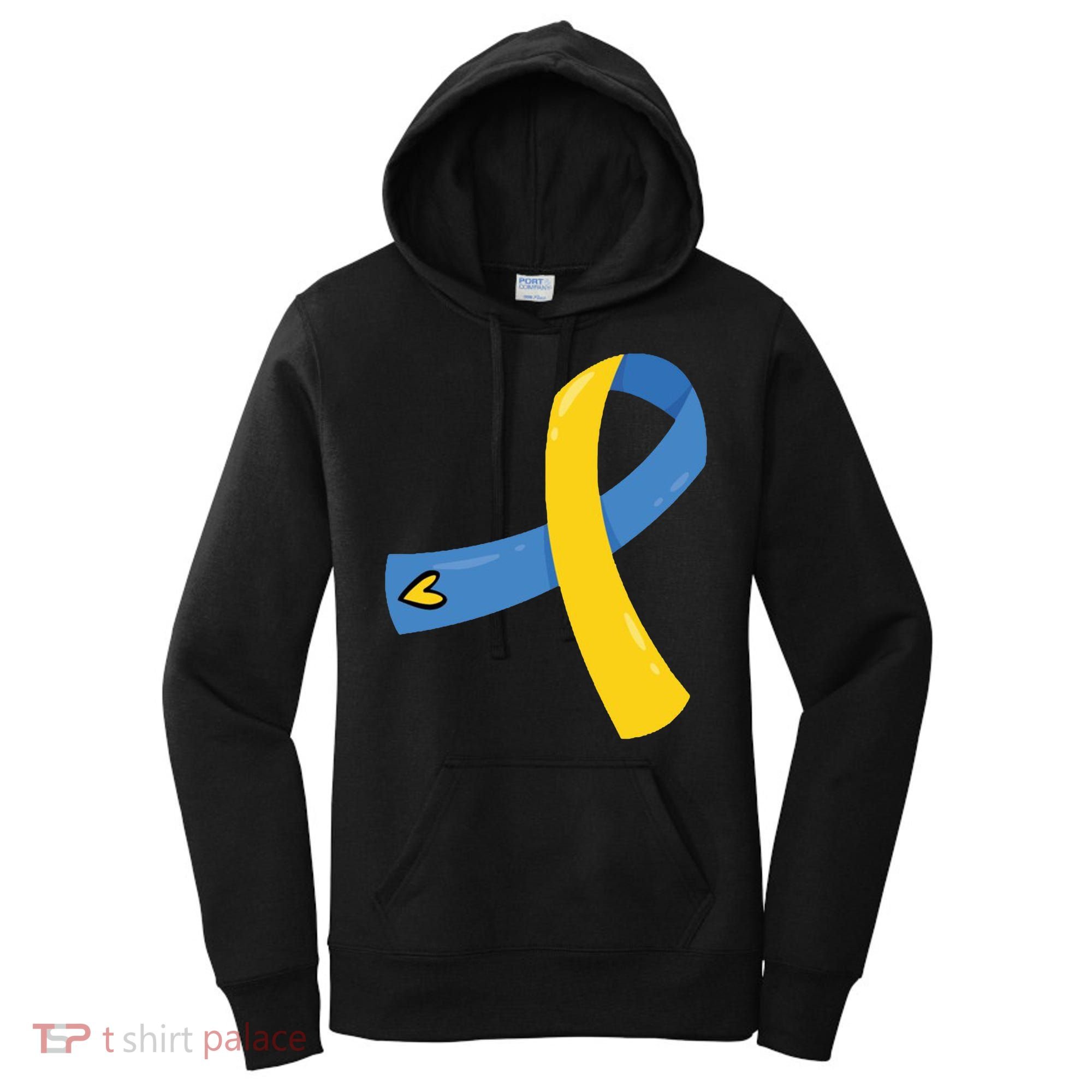 Down Syndrome Awareness Ribbon Women's Hoodie