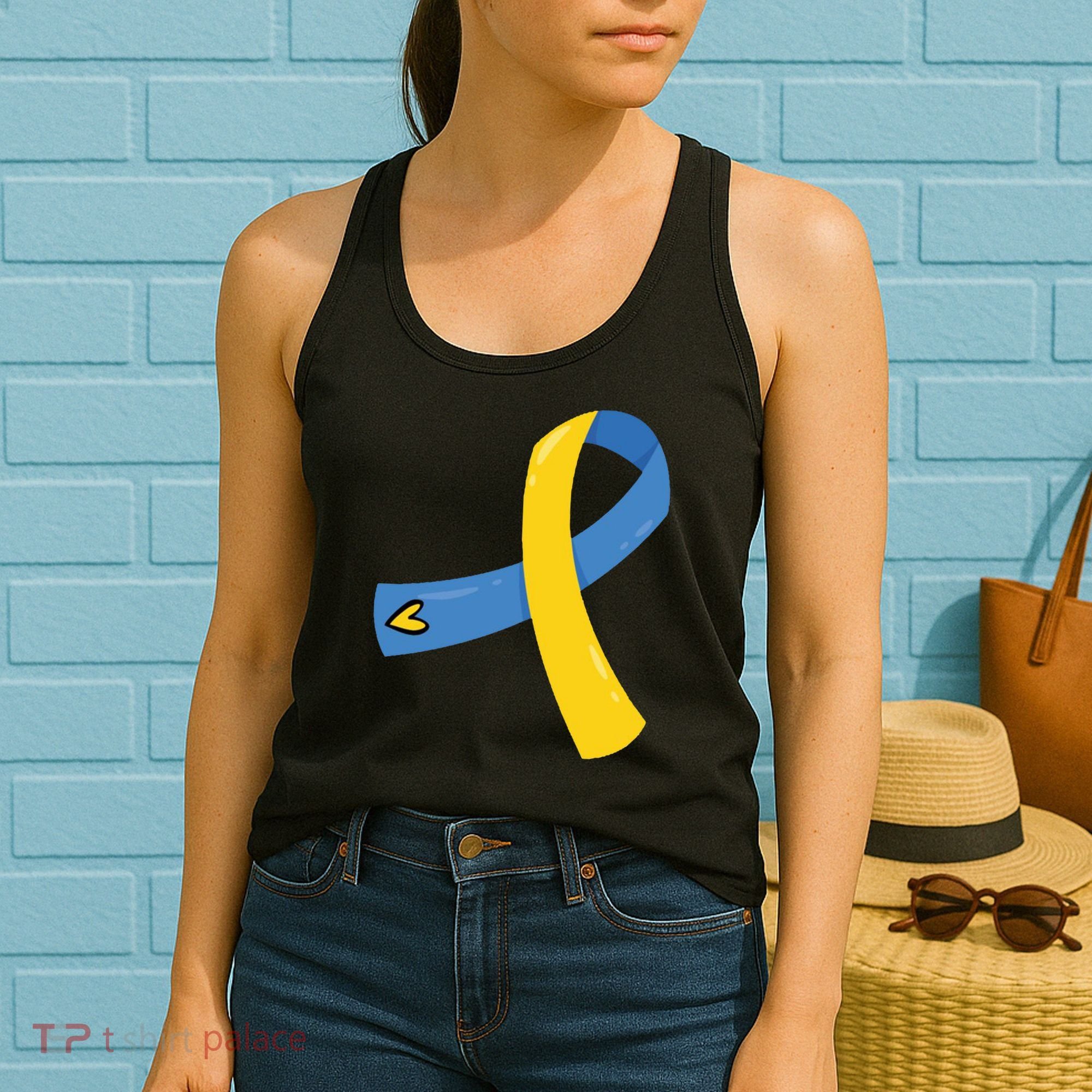 Down Syndrome Awareness Ribbon Women's Tank Top