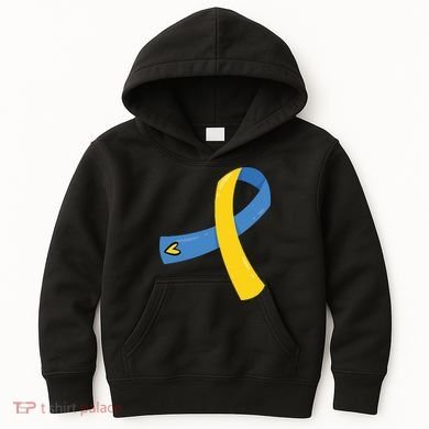 Down Syndrome Awareness Ribbon Kids Hoodie