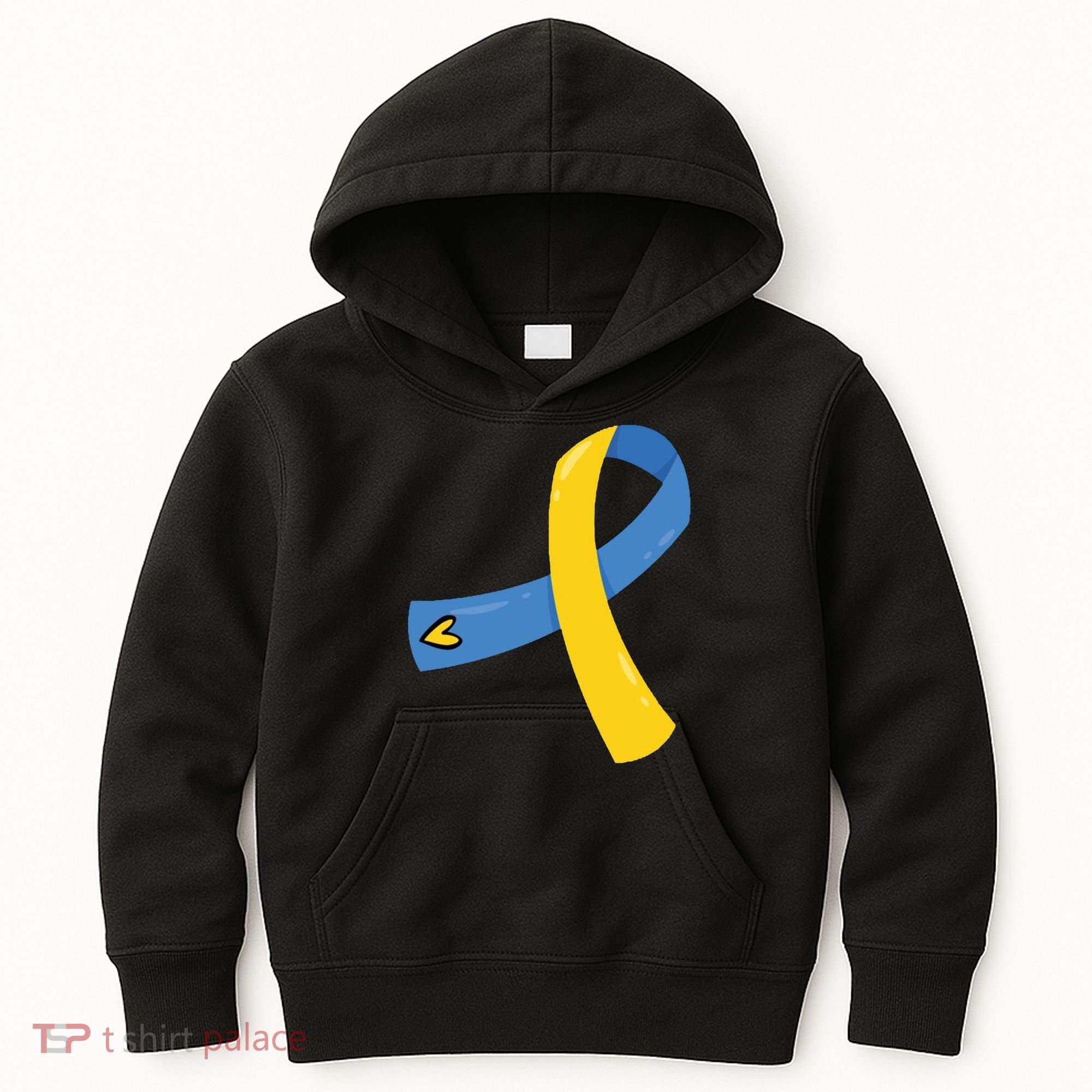Down Syndrome Awareness Ribbon Kids Hoodie