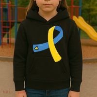 Down Syndrome Awareness Ribbon Kids Hoodie thumb 3