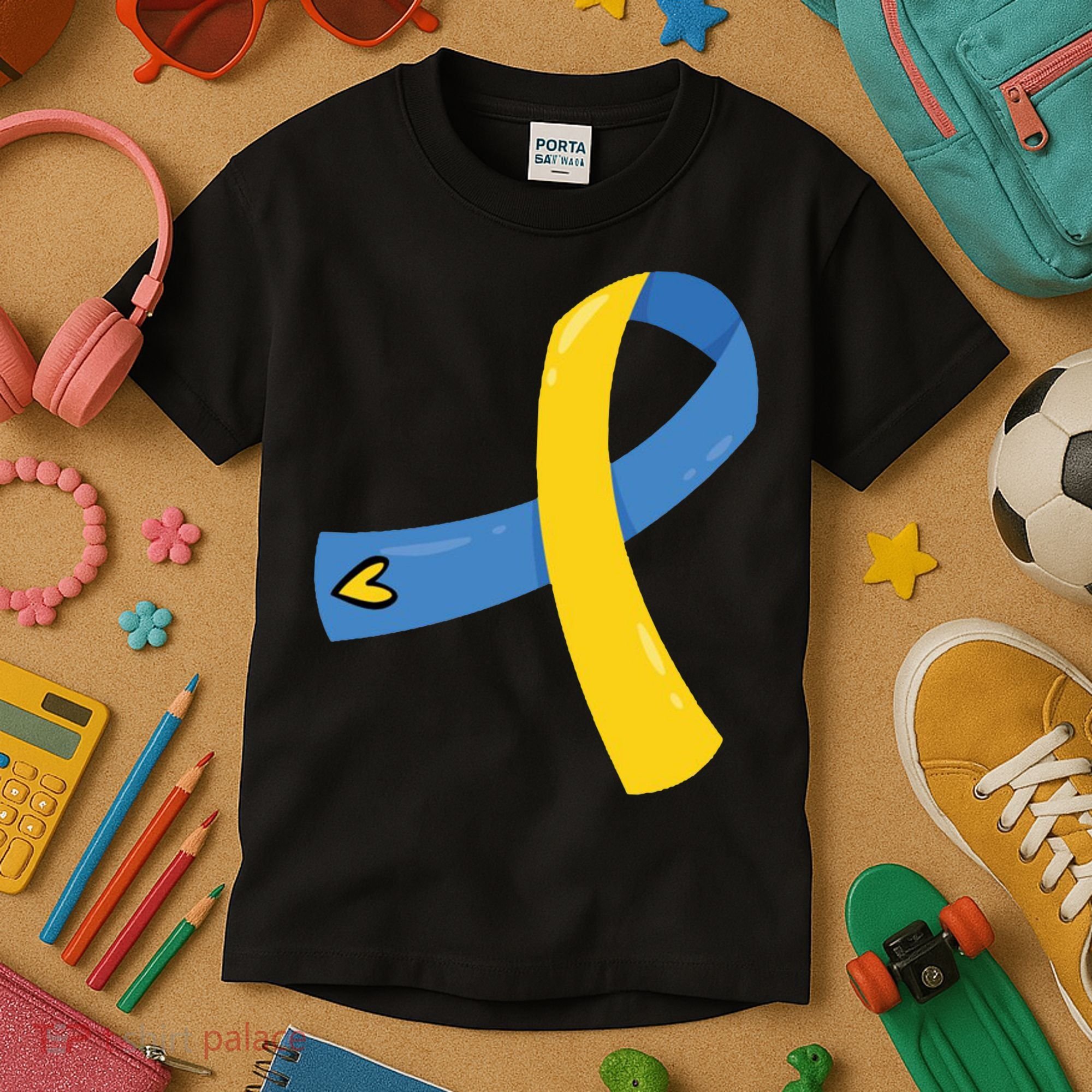 Down Syndrome Awareness Ribbon Kids T-Shirt