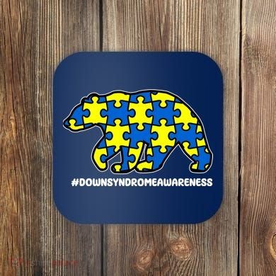 Down Syndrome Awareness Bear Coaster