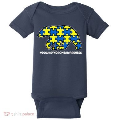 Down Syndrome Awareness Bear Baby Bodysuit