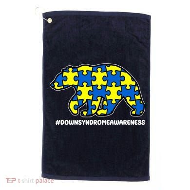 Down Syndrome Awareness Bear Golf Towel