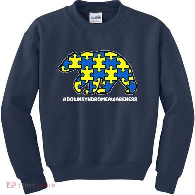 Down Syndrome Awareness Bear Kids Sweatshirt