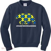 Down Syndrome Awareness Bear Kids Sweatshirt thumb 0