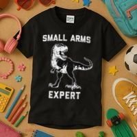 Dinosaur Small Arms Expert Kids T-Shirt thumb 3