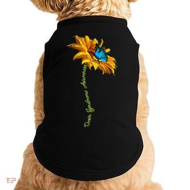 Down Syndrome Awareness Butterfly Sunflower Doggie Tank