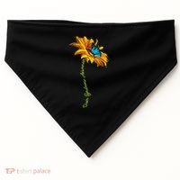 Down Syndrome Awareness Butterfly Sunflower USA-Made Doggie Bandana thumb 0