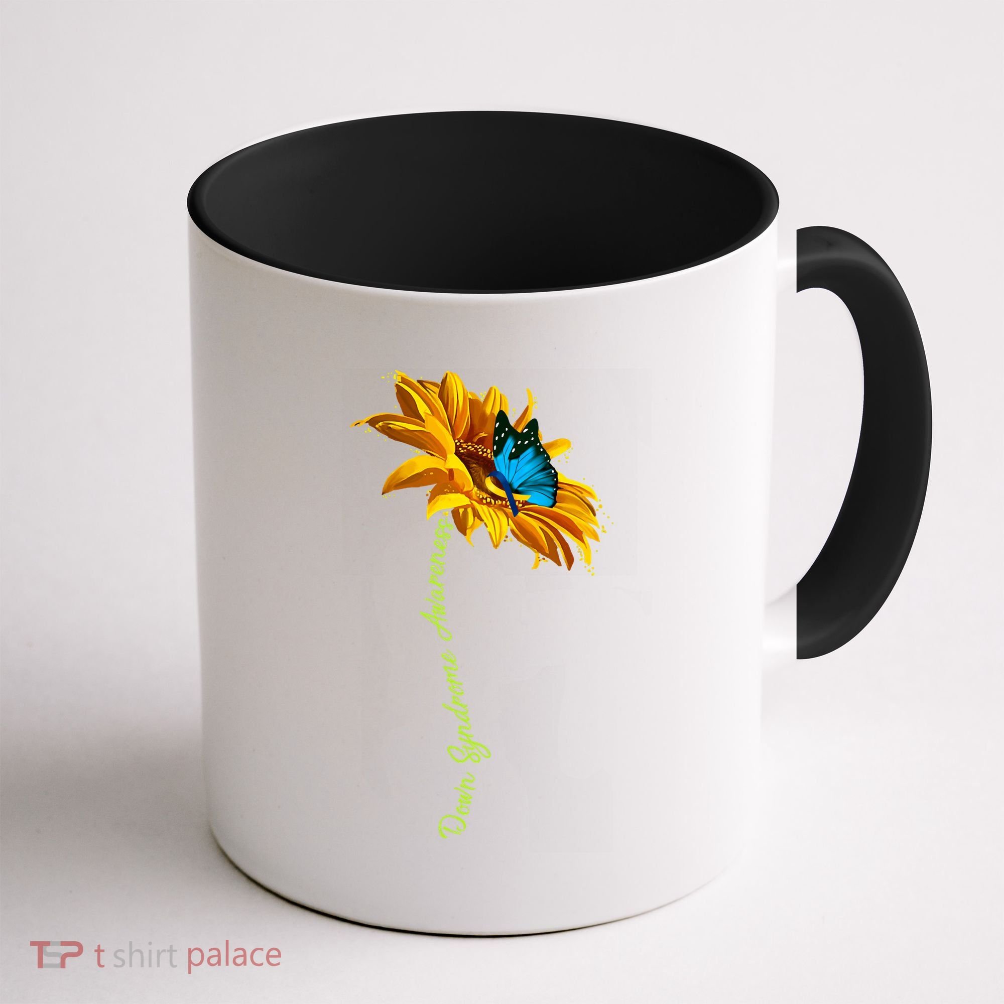 Down Syndrome Awareness Butterfly Sunflower Coffee Mug