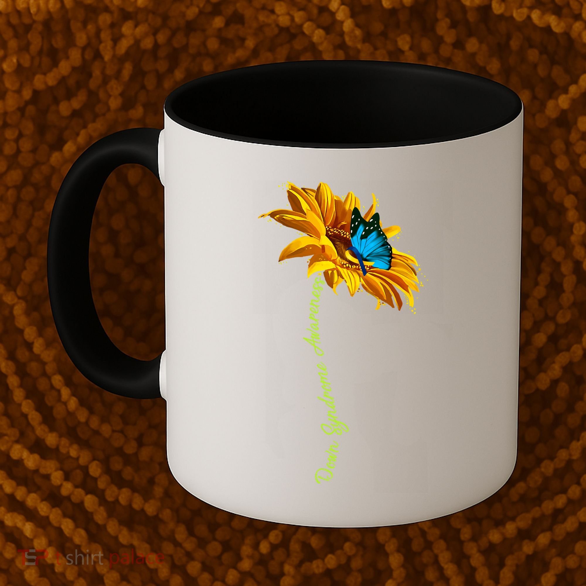 Down Syndrome Awareness Butterfly Sunflower Coffee Mug