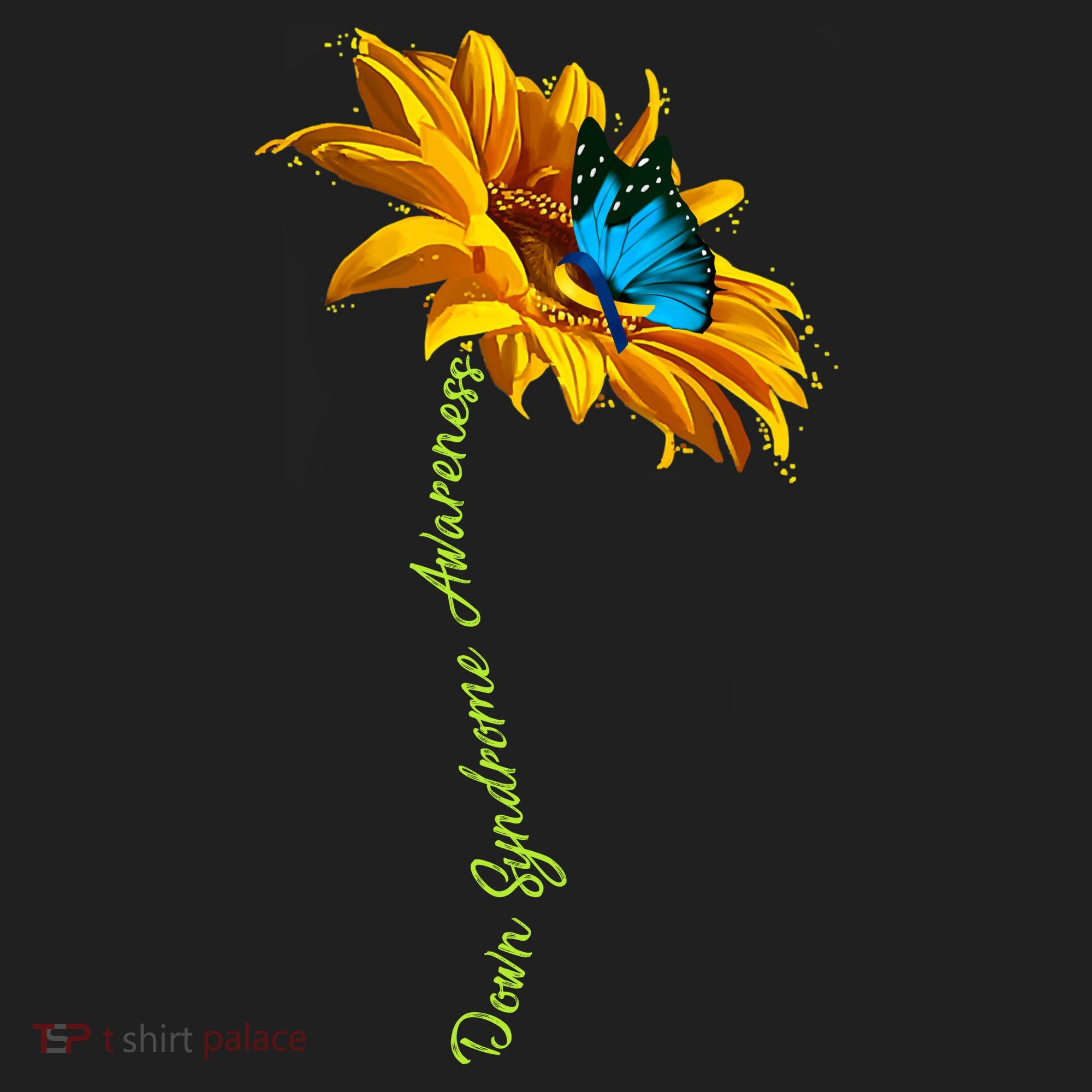 Down Syndrome Awareness Butterfly Sunflower Beanie