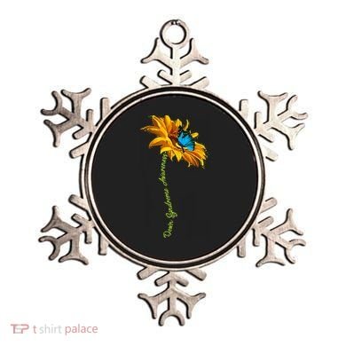 Down Syndrome Awareness Butterfly Sunflower Ornament