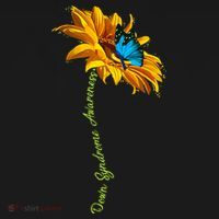 Down Syndrome Awareness Butterfly Sunflower Ornament thumb 1