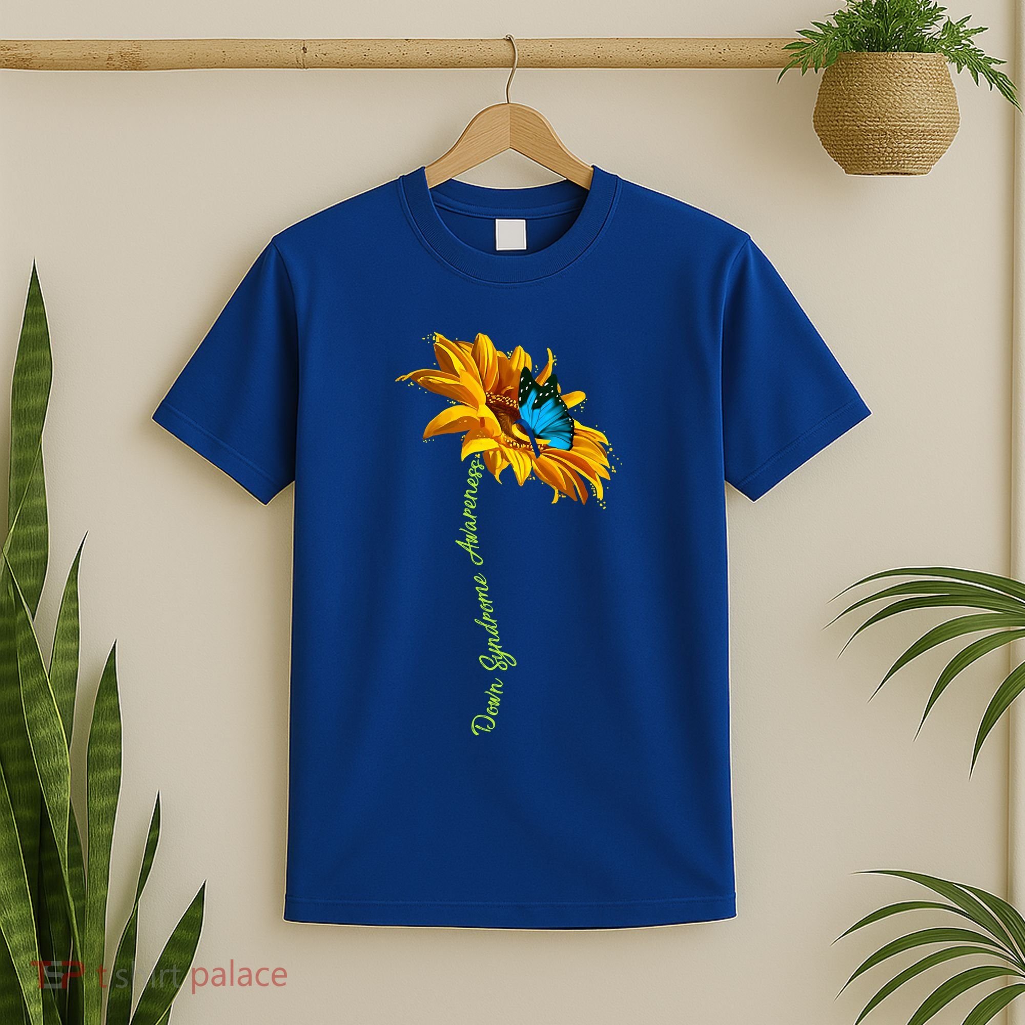 Down Syndrome Awareness Butterfly Sunflower T-Shirt