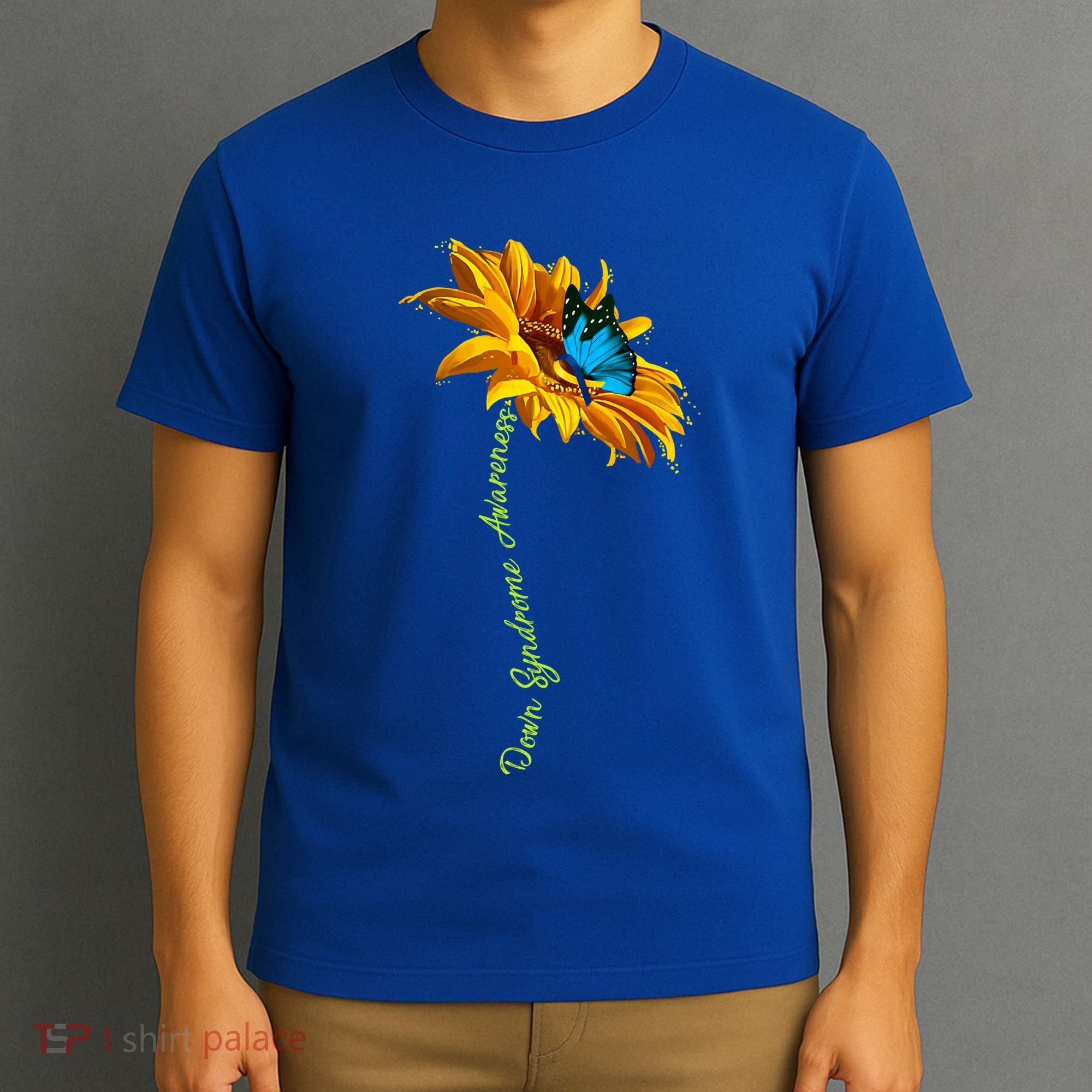Down Syndrome Awareness Butterfly Sunflower T-Shirt