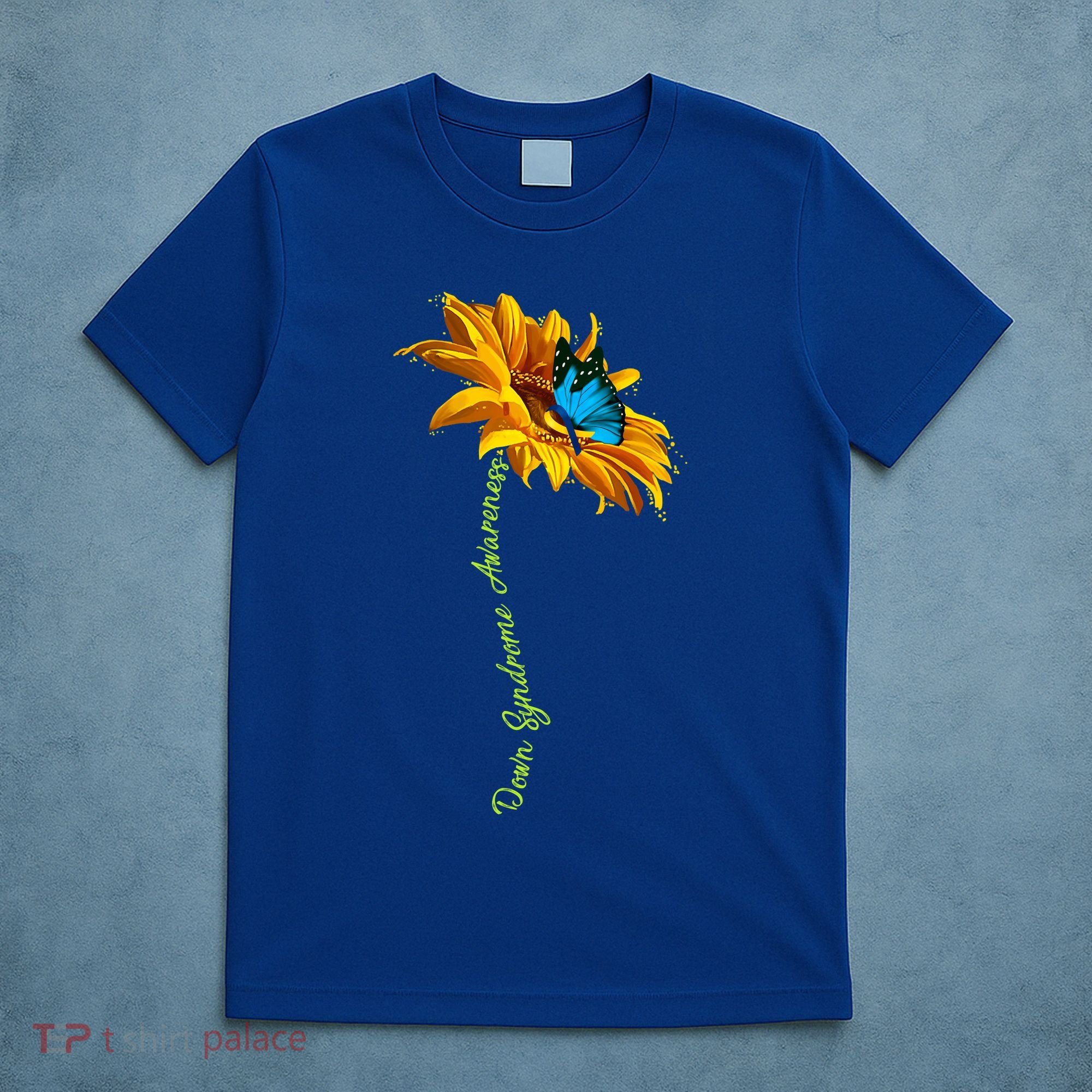 Down Syndrome Awareness Butterfly Sunflower T-Shirt