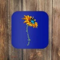 Down Syndrome Awareness Butterfly Sunflower Coaster thumb 0