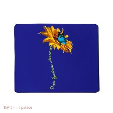 Down Syndrome Awareness Butterfly Sunflower Mousepad