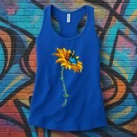 Down Syndrome Awareness Butterfly Sunflower Women's Tank Top thumb 3