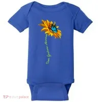 Down Syndrome Awareness Butterfly Sunflower Baby Bodysuit thumb 0