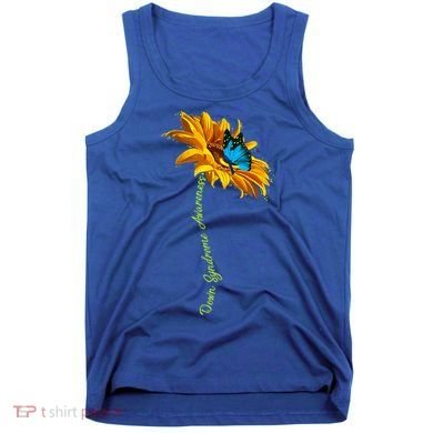 Down Syndrome Awareness Butterfly Sunflower Tank Top