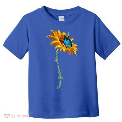 Down Syndrome Awareness Butterfly Sunflower Toddler T-Shirt