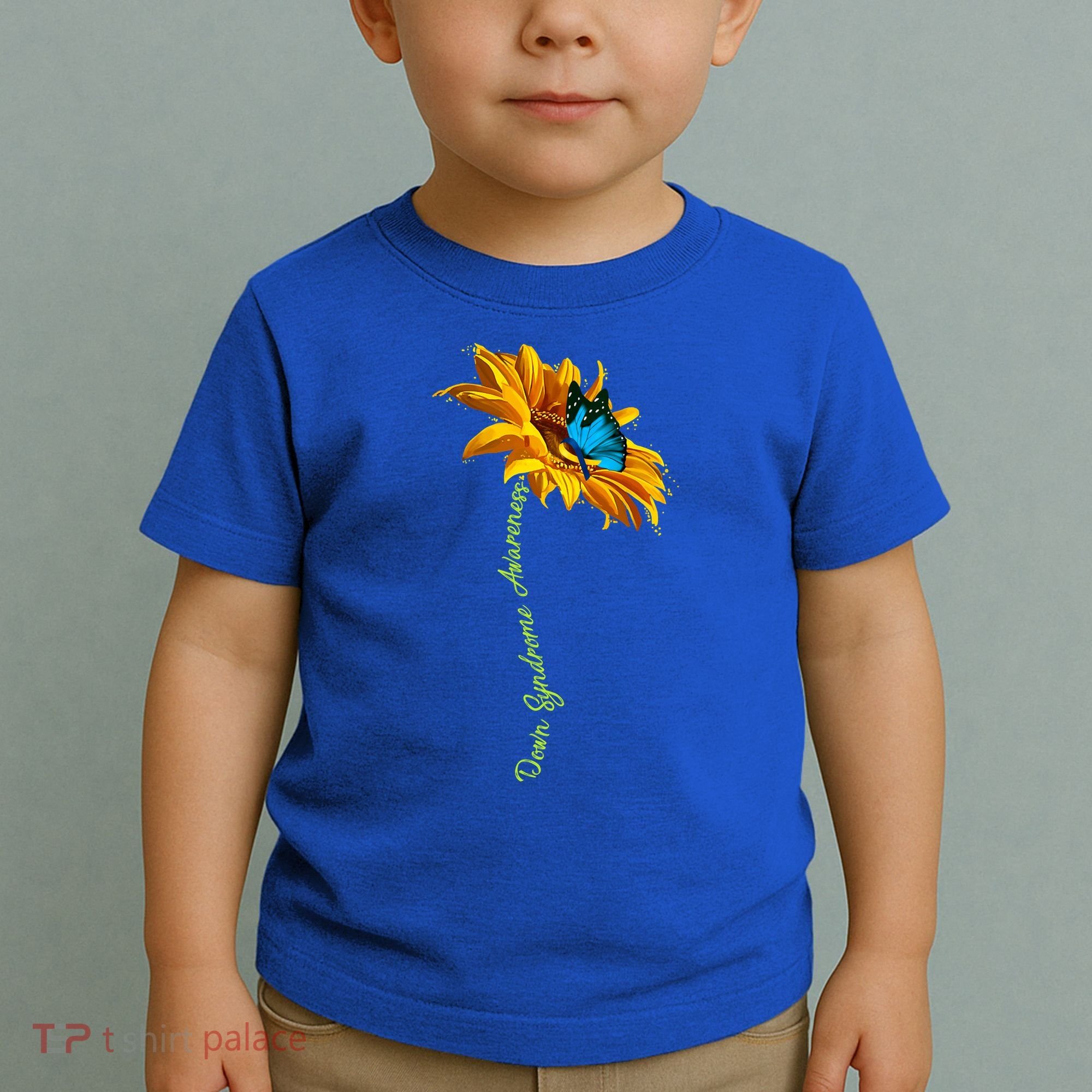 Down Syndrome Awareness Butterfly Sunflower Toddler T-Shirt