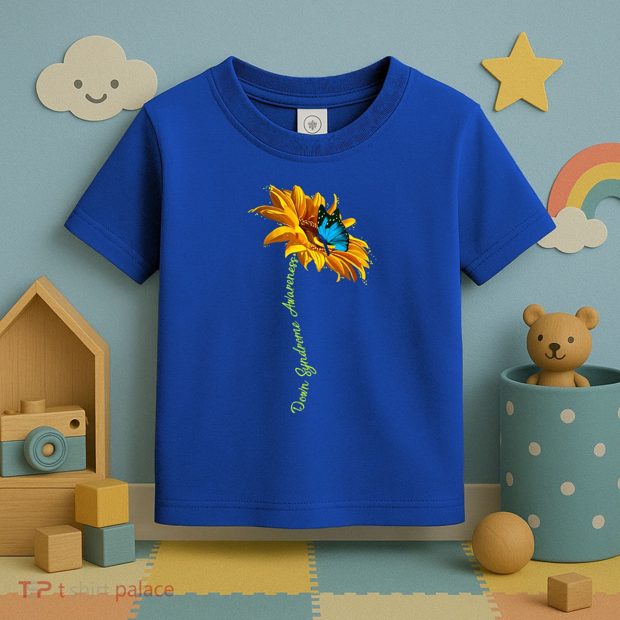 Down Syndrome Awareness Butterfly Sunflower Toddler T-Shirt