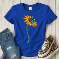Down Syndrome Awareness Butterfly Sunflower Women's T-Shirt thumb 3