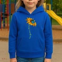 Down Syndrome Awareness Butterfly Sunflower Kids Hoodie thumb 3