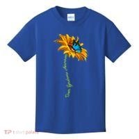 Down Syndrome Awareness Butterfly Sunflower Kids T-Shirt thumb 0