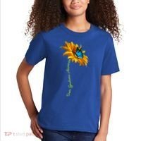 Down Syndrome Awareness Butterfly Sunflower Kids T-Shirt thumb 2