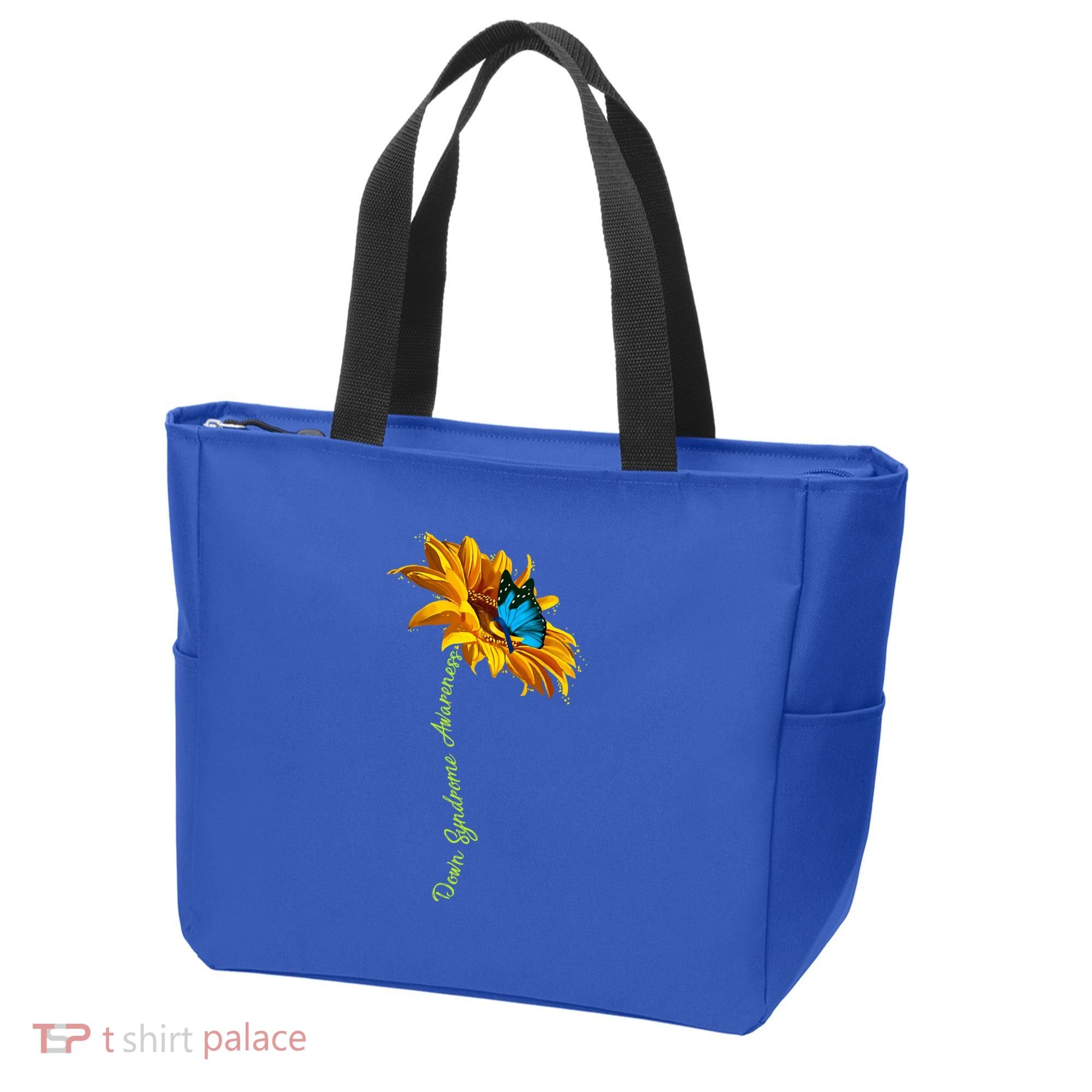 Down Syndrome Awareness Butterfly Sunflower Tote Bag