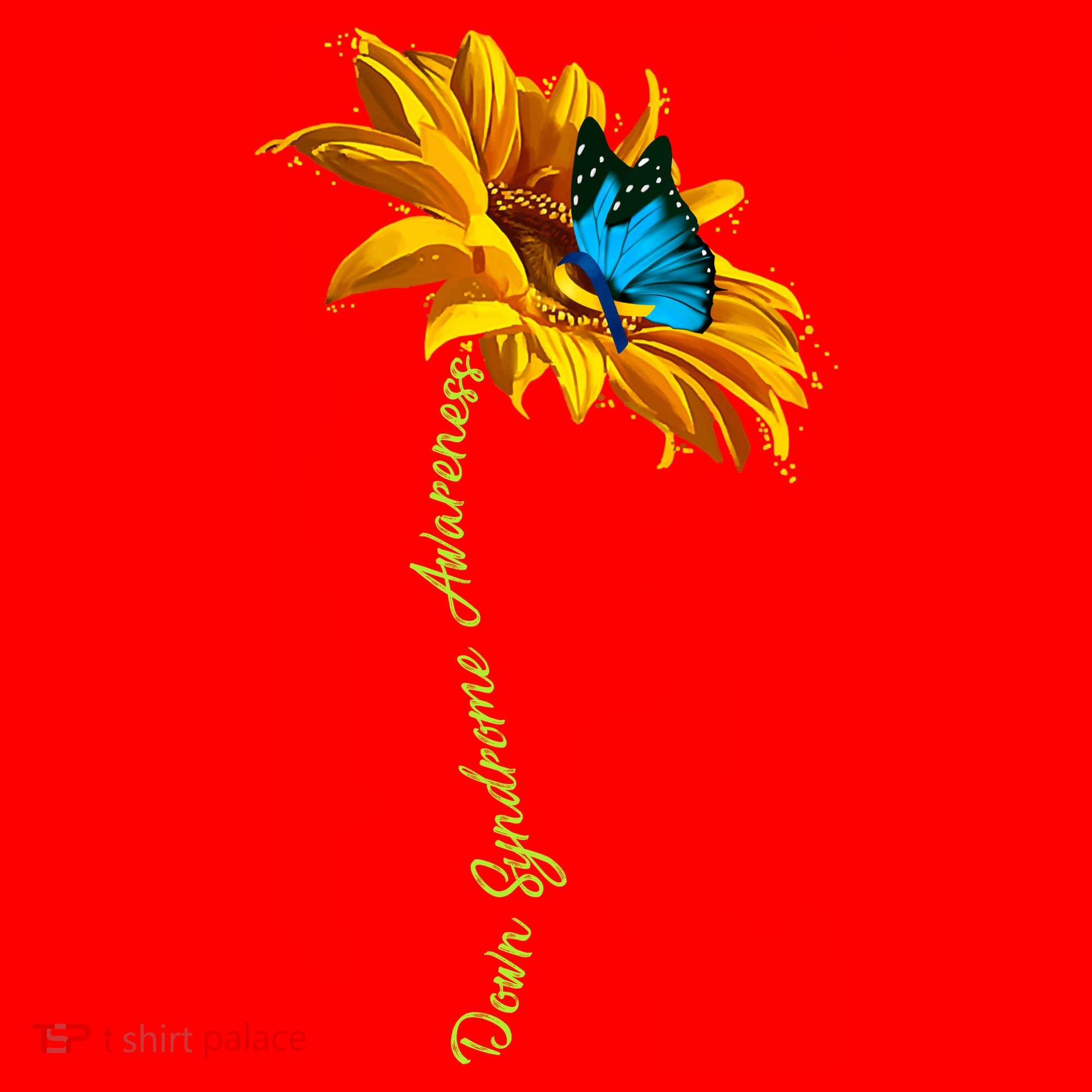 Down Syndrome Awareness Butterfly Sunflower Santa Hat