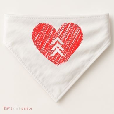 Down Syndrome Awareness Heart USA-Made Doggie Bandana