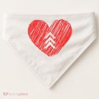 Down Syndrome Awareness Heart USA-Made Doggie Bandana thumb 0