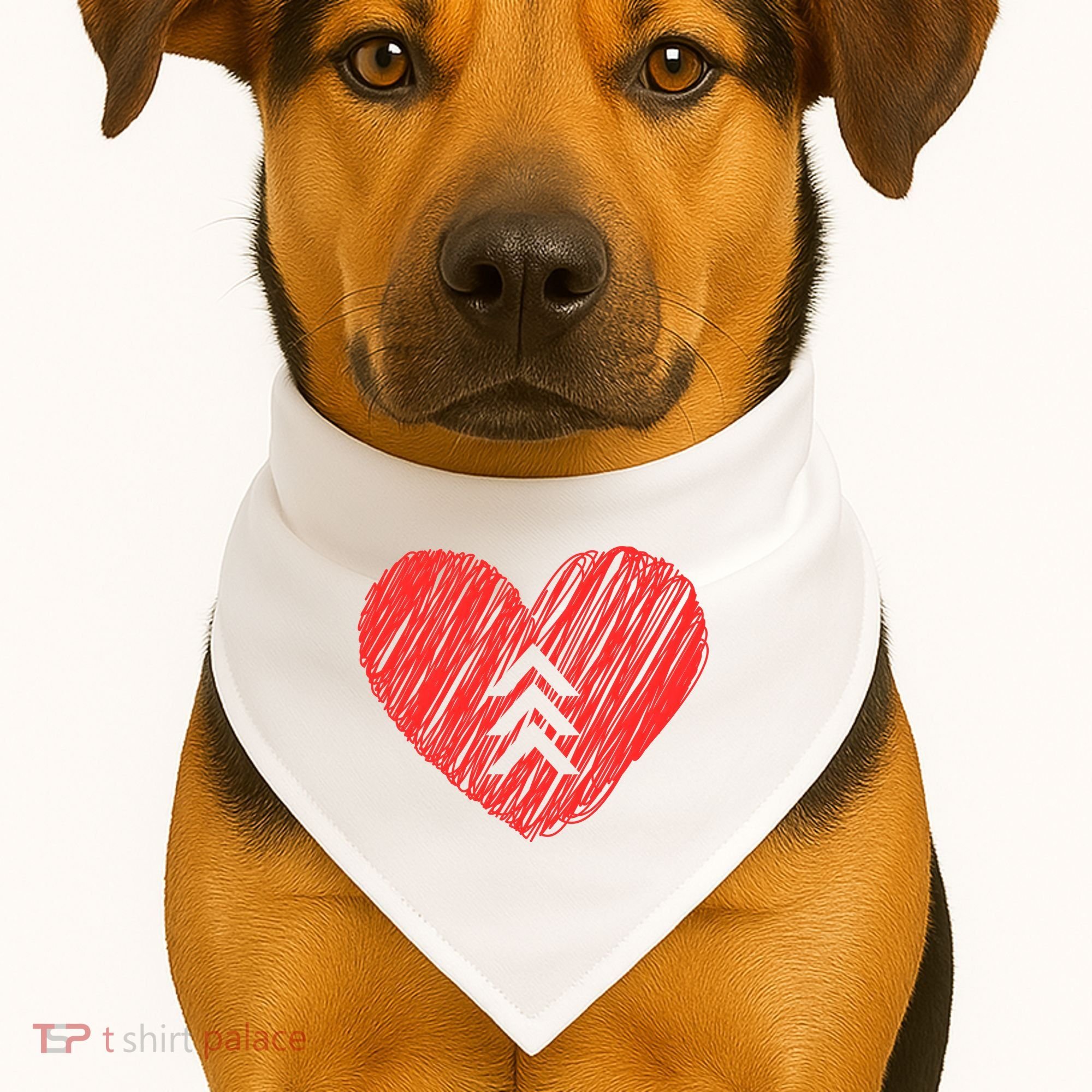 Down Syndrome Awareness Heart USA-Made Doggie Bandana