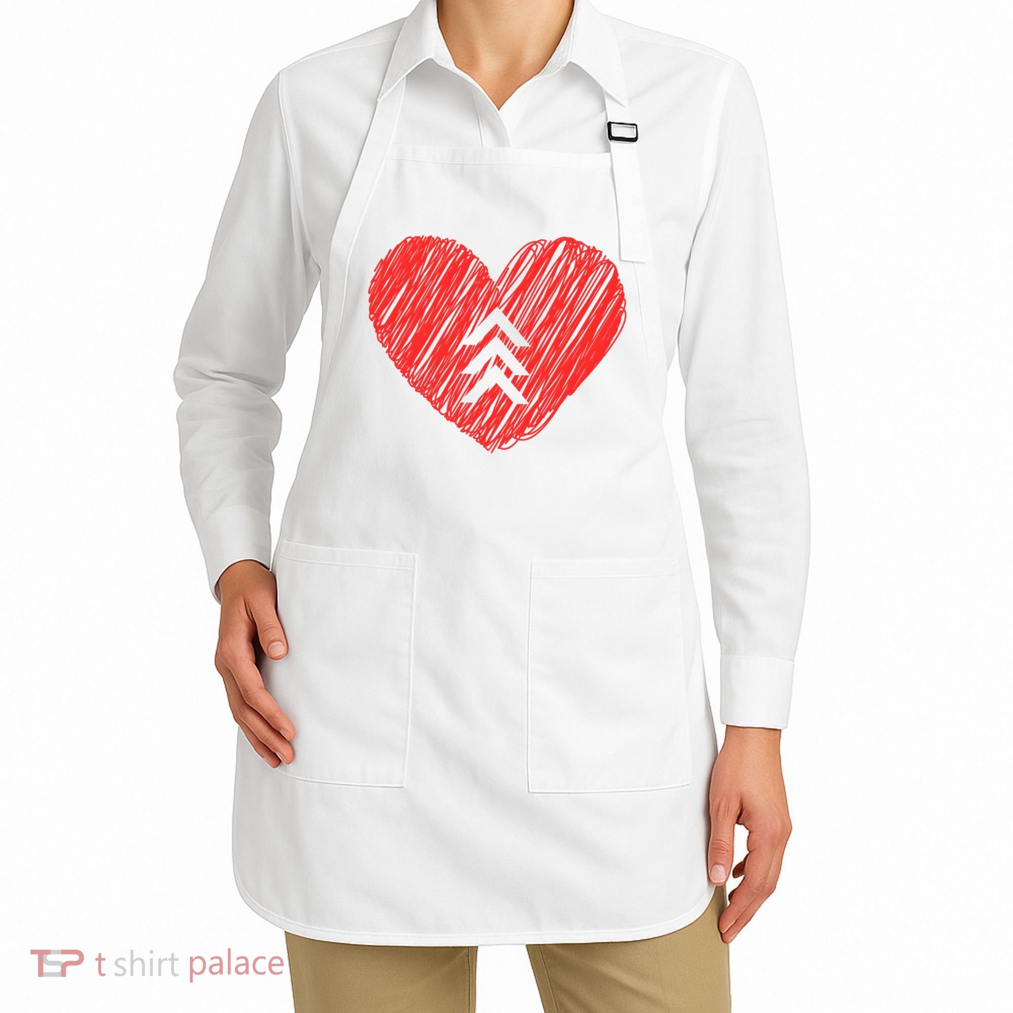 Down Syndrome Awareness Heart Apron