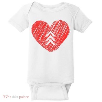 Down Syndrome Awareness Heart Baby Bodysuit