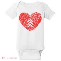 Down Syndrome Awareness Heart Baby Bodysuit thumb 0
