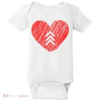 Down Syndrome Awareness Heart Baby Bodysuit thumb 0