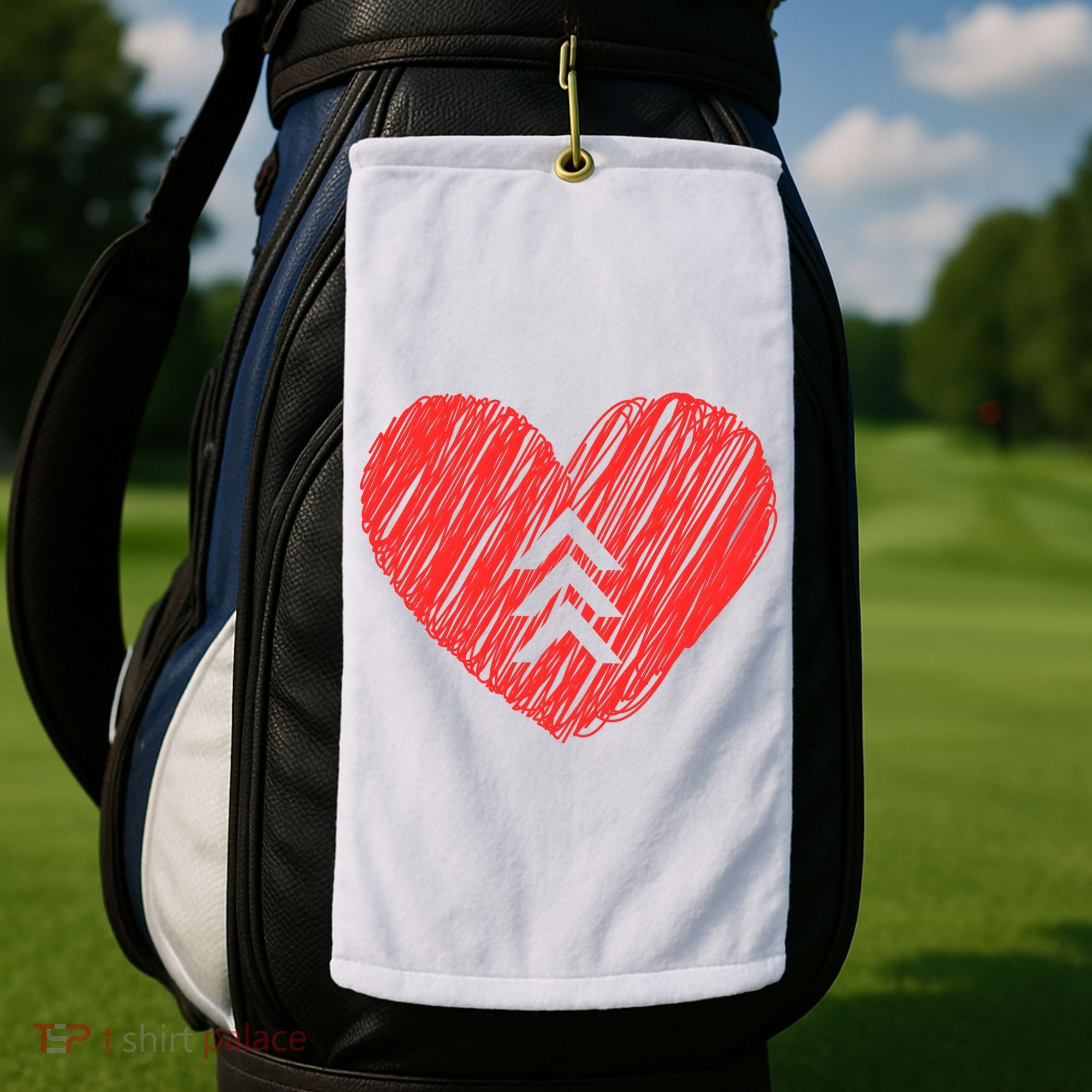 Down Syndrome Awareness Heart Golf Towel