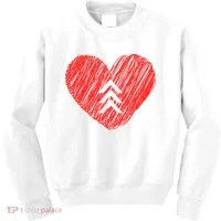 Down Syndrome Awareness Heart Kids Sweatshirt thumb 0