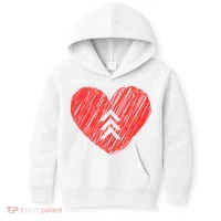 Down Syndrome Awareness Heart Kids Hoodie thumb 0