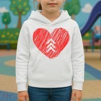 Down Syndrome Awareness Heart Kids Hoodie thumb 3
